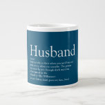 Modern Blue Cool World's Best Husband Quote Large Coffee Mug<br><div class="desc">Personalise for your special husband to create a unique gift for birthdays, anniversaries, weddings, Christmas or any day you want to show how much he means to you. A perfect way to show him how amazing he is every day. You can even customise the background to their favourite colour. Designed...</div>