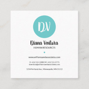 Modern Blue & Coral Colour Pattern Business Card