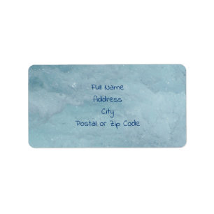Modern blue design label