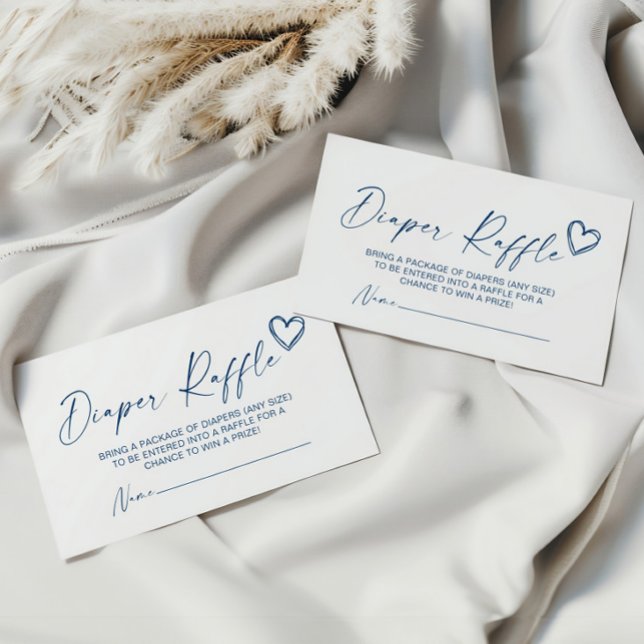 Modern Blue Diaper Raffle Enclosure Card (Creator Uploaded)