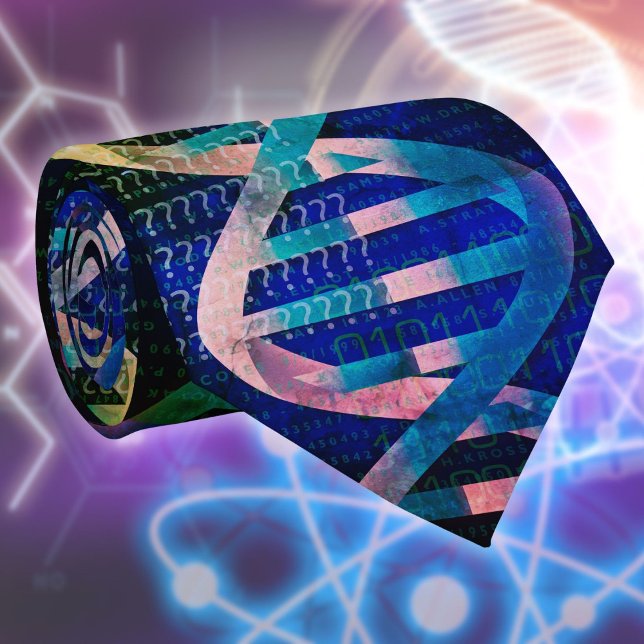 Modern Blue DNA ID Art Medical Science Tie (Modern Blue DNA ID Art Medical Science Neck Tie)