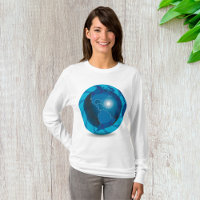 Modern Blue Earth Globe World Map