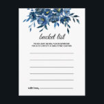 Modern Blue Floral Bucket List Cards<br><div class="desc">These modern blue floral bucket list cards are the perfect activity for a destination wedding reception or bridal shower. This elegant hand-painted floral design features blue,  dark blue and indigo graceful flowers with green leaves,  depicting majestic natural beauty.

Bucket List sign is sold separately.</div>