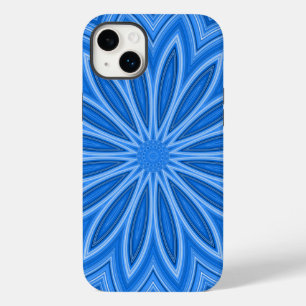 Modern Blue Floral Design Artisan Pattern Case-Mate iPhone 14 Plus Case