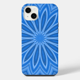 Modern Blue Floral Design Artisan Pattern iPhone 14 Plus Case