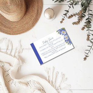 Modern Blue Floral Display Shower Enclosure Card