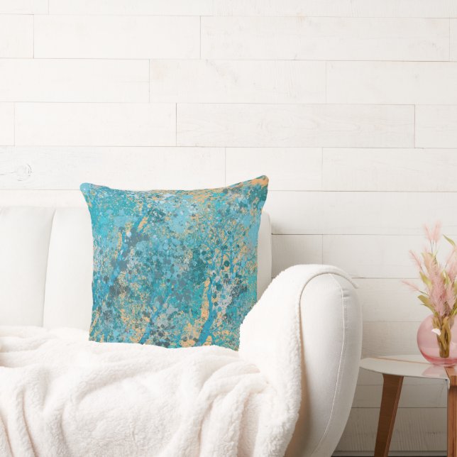 Modern Blue Forest Cushion (Couch)