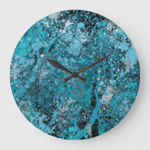 Modern Blue Forest Large Clock
