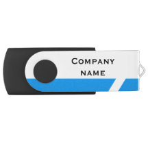 Modern Blue Geometric Corporate USB flash drive