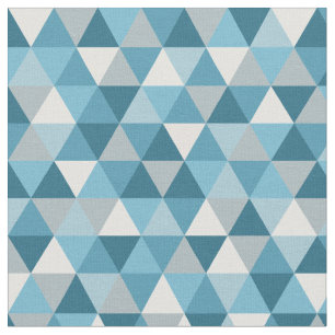 Modern Blue Geometric   Fabric
