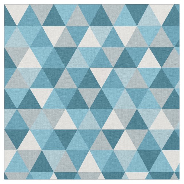 Modern Blue Geometric | Fabric (Close Up)