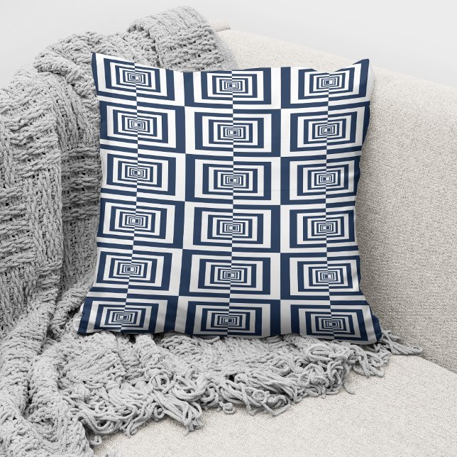 Modern Blue Geometric Pattern Cushion (Creator Uploaded)