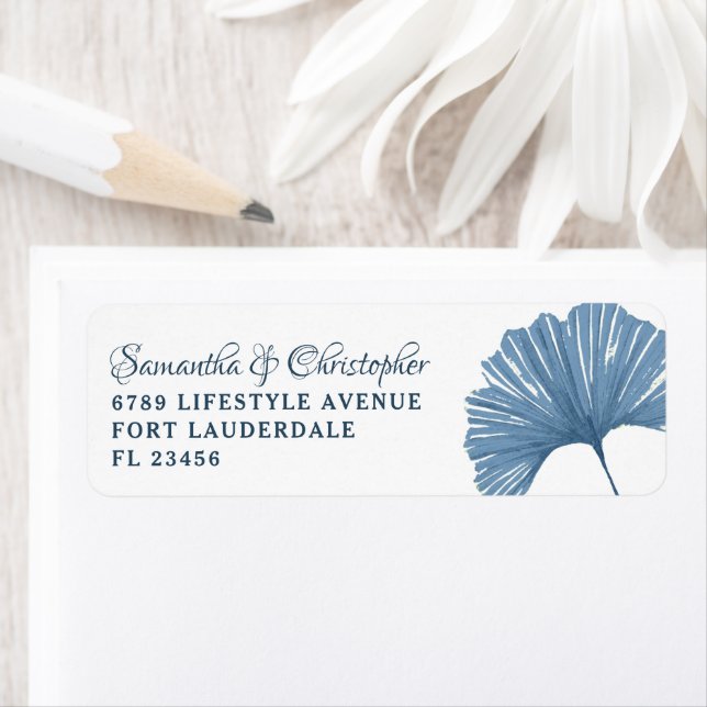 Modern Blue Ginkgo leaf Wedding (Insitu)