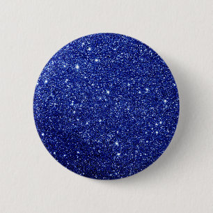 Modern Blue Glitter  6 Cm Round Badge