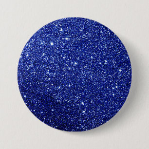 Modern Blue Glitter  7.5 Cm Round Badge