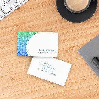 Modern Blue Gradient Simple Business Card