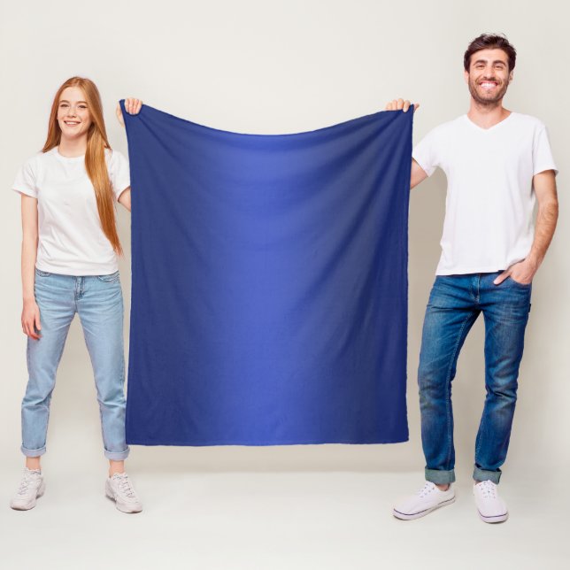 Modern blue gradient Watercolor galaxy  Fleece Blanket (In Situ)