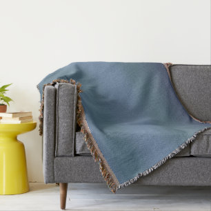 Modern blue gradient Watercolor galaxy  Throw Blanket