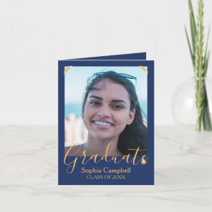 Modern Blue Graduation Invitation