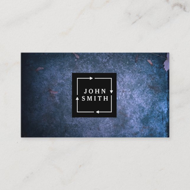 Modern Blue Graffiti Cool Abstract Art Business Ca Business Card (Front)