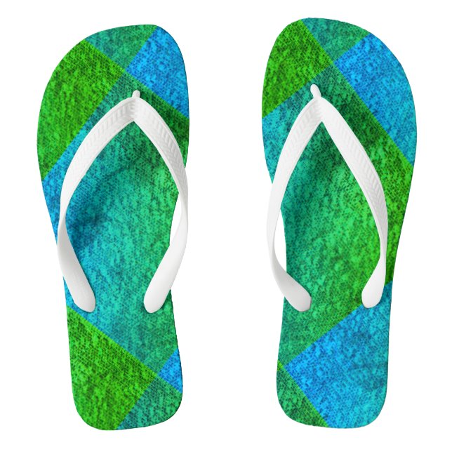 MODERN BLUE GREEN CUTE  JANDALS (Footbed)