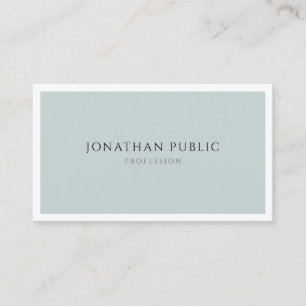 Modern Blue Green Minimalist Elegant Template Business Card