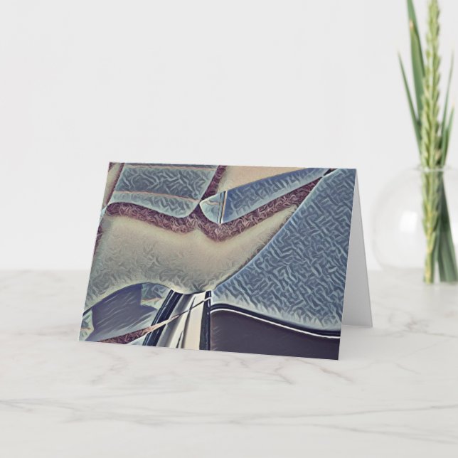 Modern Blue Grey Calming toned colours Abstract Card (Front)