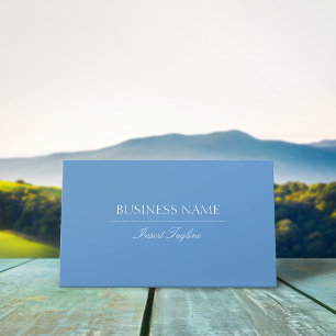 Modern Blue Grey White Business Card