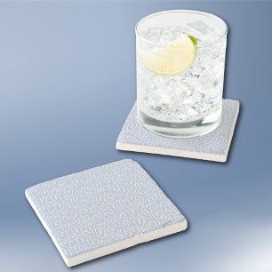 Modern Blue Heart Stone Coaster