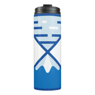 Modern Blue Hourglass Mountain Nature Thermal Tumbler