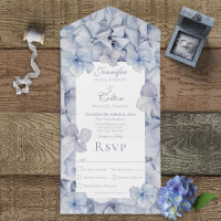 Modern Blue Hydrangea Blooms Dinner