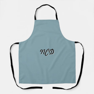 Modern Blue Initial Apron