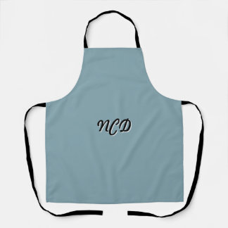 Modern Blue Initial Apron