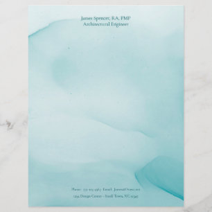 Modern Blue Ink Design Personalised Stationery Custom Letterhead