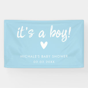 Modern Blue it's a BOY Baby Shower Banner