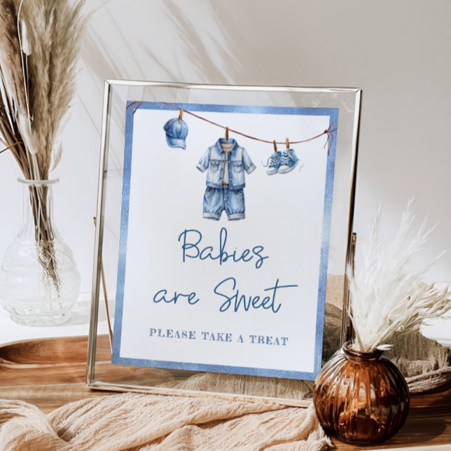 Modern Blue Jean Baby Babies are Sweet  Poster (Creator Uploaded)