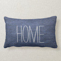 Modern blue jeans denim custom Home script