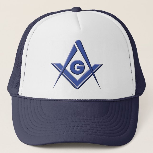 Modern Blue Lodge Trucker Hat (Front)