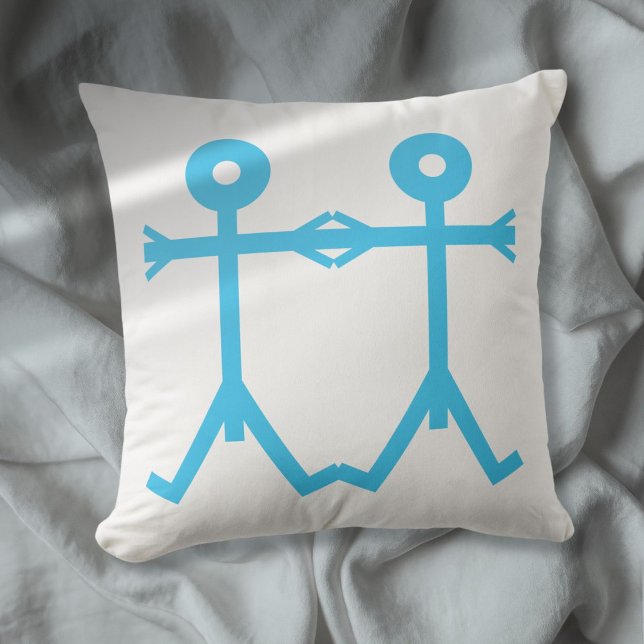 Modern Blue Love Men Icon 2006 Art Cushion (Modern Blue Love Men Icon 2006 Art Throw Pillow)