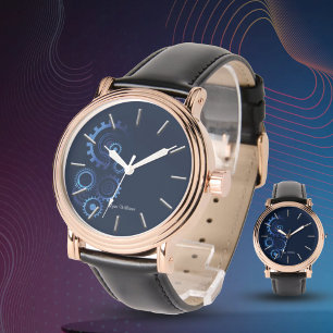 Modern Blue Mechanical Engineer Watch