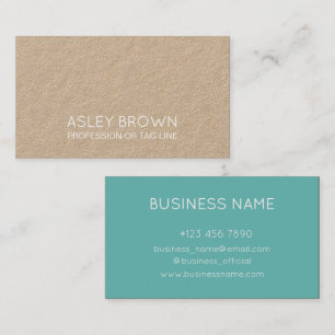 Modern Blue Minimalist Kraft Consultant Business Card
