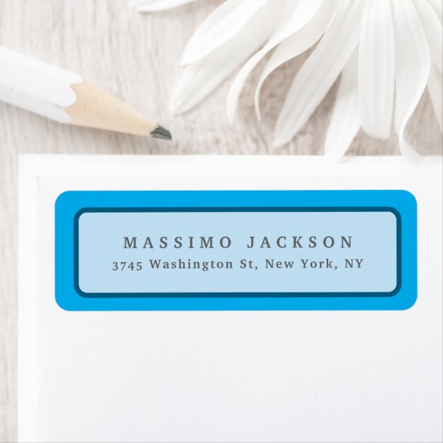 Modern Blue Minimalist Plain Elegant Name Custom (Insitu)