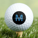 Modern Blue Monogram Name Initials Personalised Golf Balls<br><div class="desc">Custom Create Your Own Girly Modern Pink Monogram Name Initials Personalised Golf Balls. These stylish, feminine golf balls bring a touch of flair to the green, featuring a bold blue initial paired with a flowing white script name for a beautifully personalised look. Perfect for the lady golfer who loves both...</div>