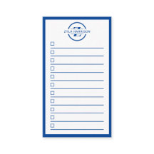 Modern Blue Monogram Name To Do List