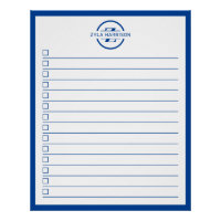 Modern Blue Monogram Name To Do List