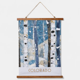 Modern Blue Mountain Nature Wall Hanging Tapestry