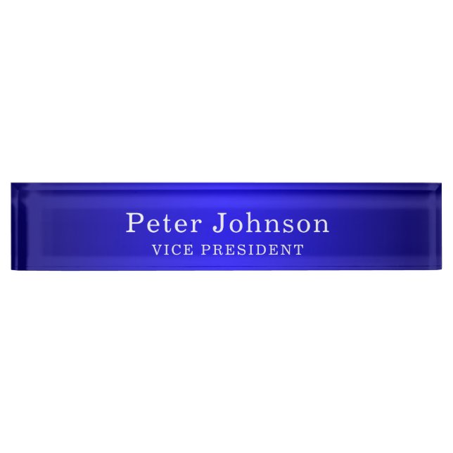 Modern Blue Nameplate (Front)