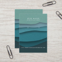 Modern Blue Ocean Waves Earring Display