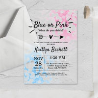 Modern Blue Or Pink? Gender Reveal Party