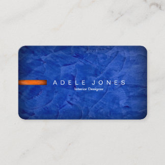 Modern Blue & Orange Minimalist Professional Business Card
